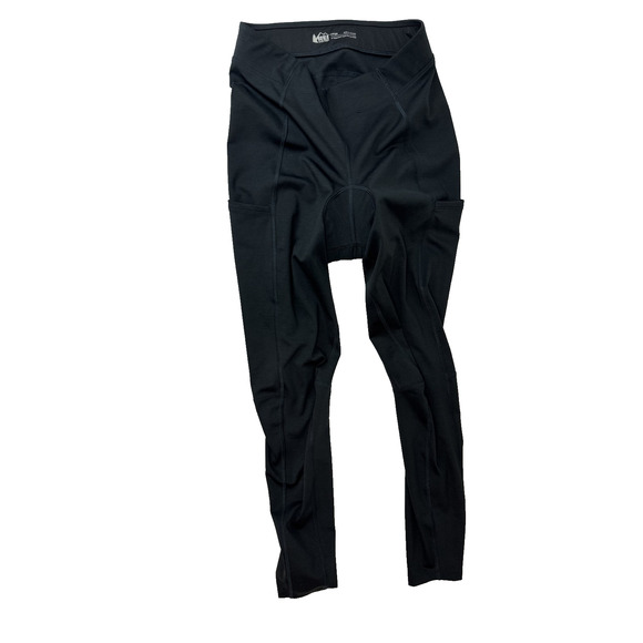 REI Pants - NWOT REI Cycling Tights Padded Women's Size Large Pockets Black 7/8 Length